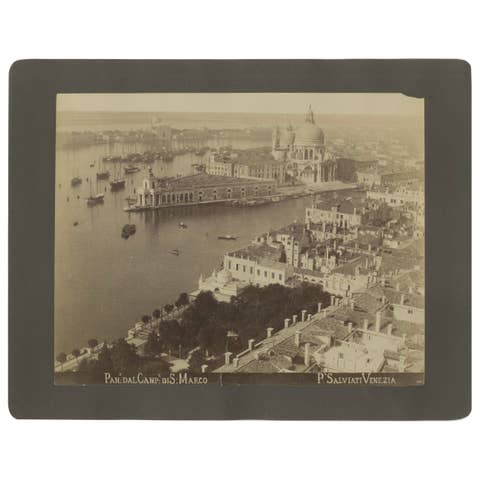 Panoramic View of Basilica di Santa Maria della Salute in Venice, 1880
