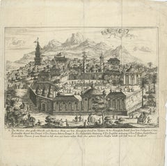 Panoramic View of Isfahan in 17th Century Persia by J.C. Haffner, ca.1690
