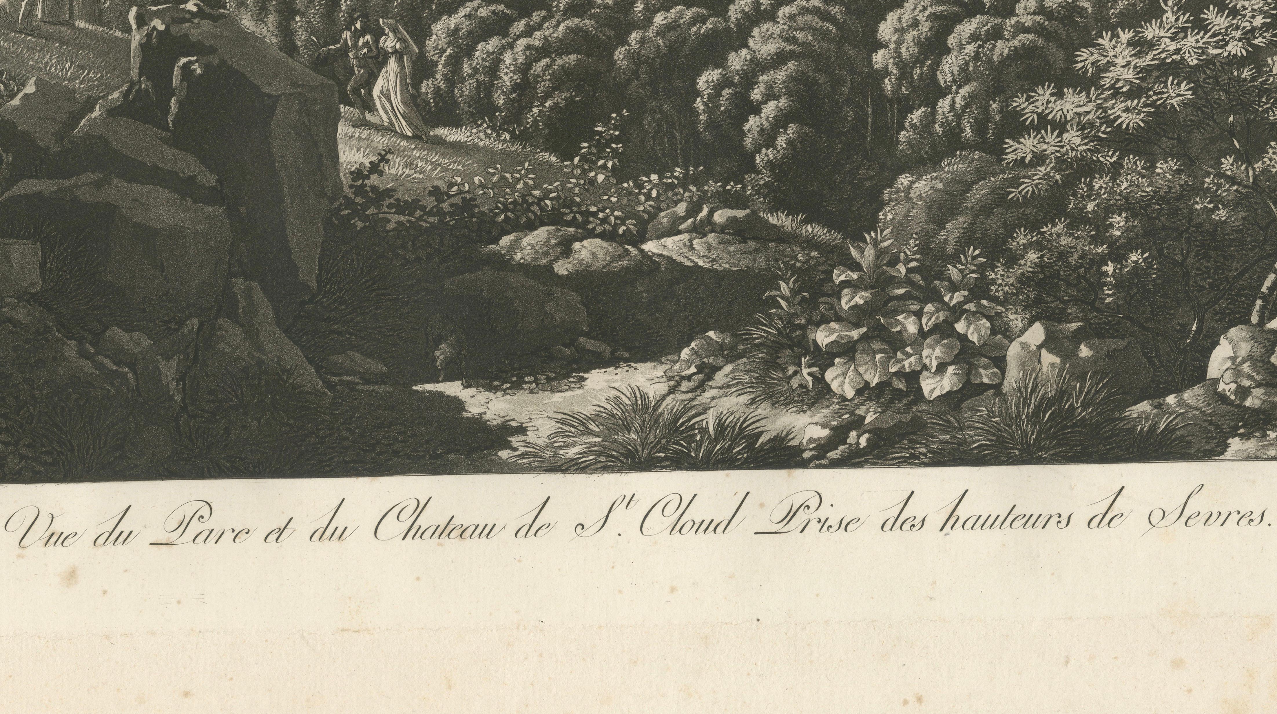 Panoramic View of Saint-Cloud from Sèvres by Louis-Pierre Baltard, Paris, 1803
