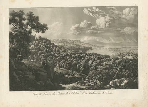 Panoramic View of Saint-Cloud from Sèvres by Louis-Pierre Baltard, Paris, 1803