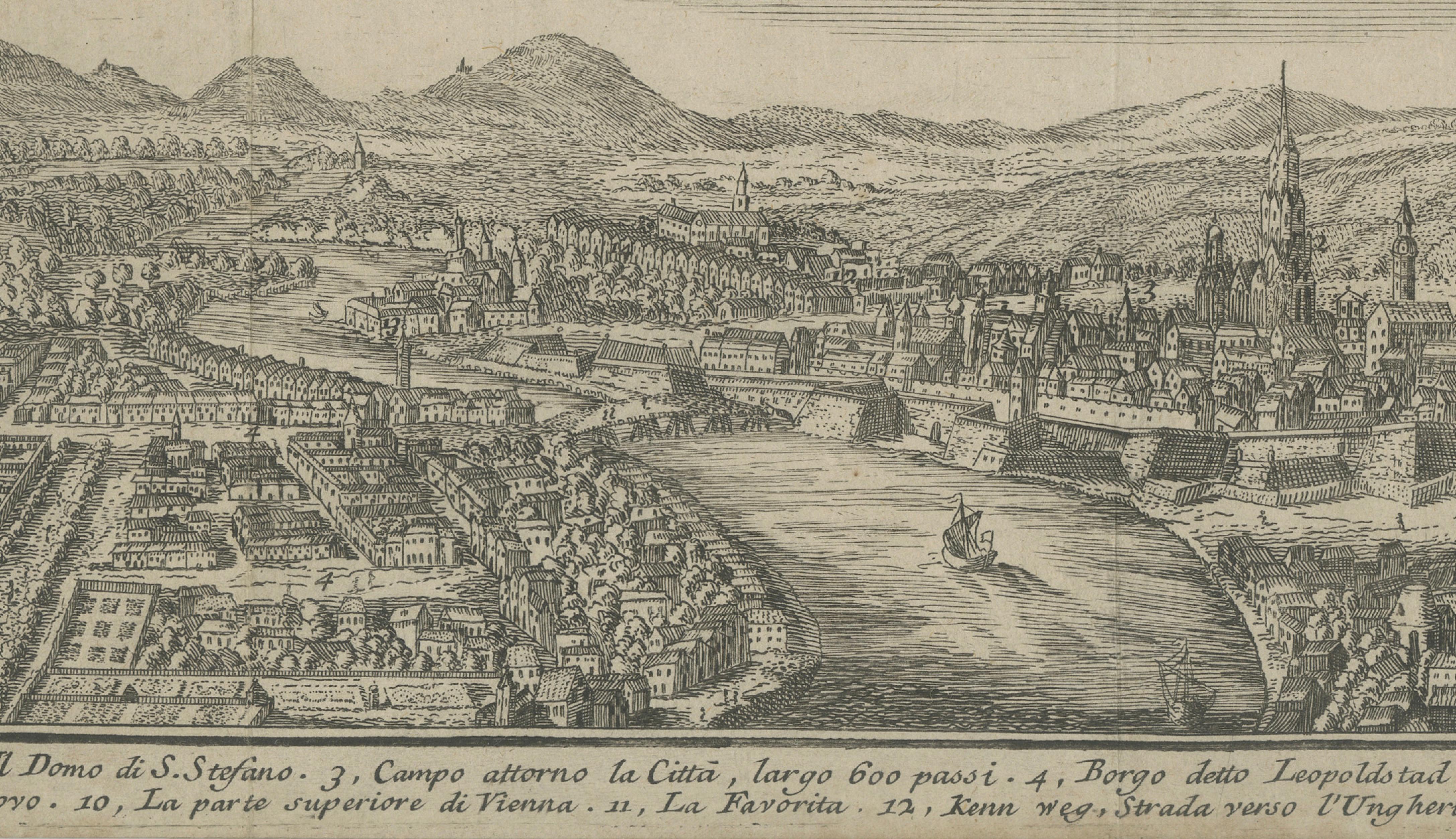 Panoramic View of Vienna – Imperial City, Salmon / Tirion, Amsterdam c.1740