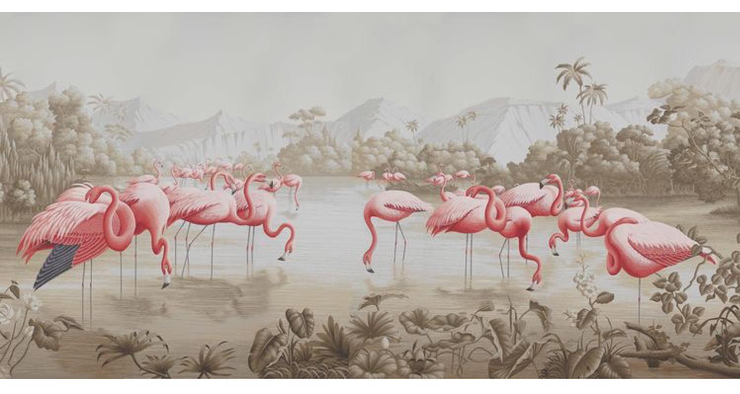 de gournay flamingo wallpaper