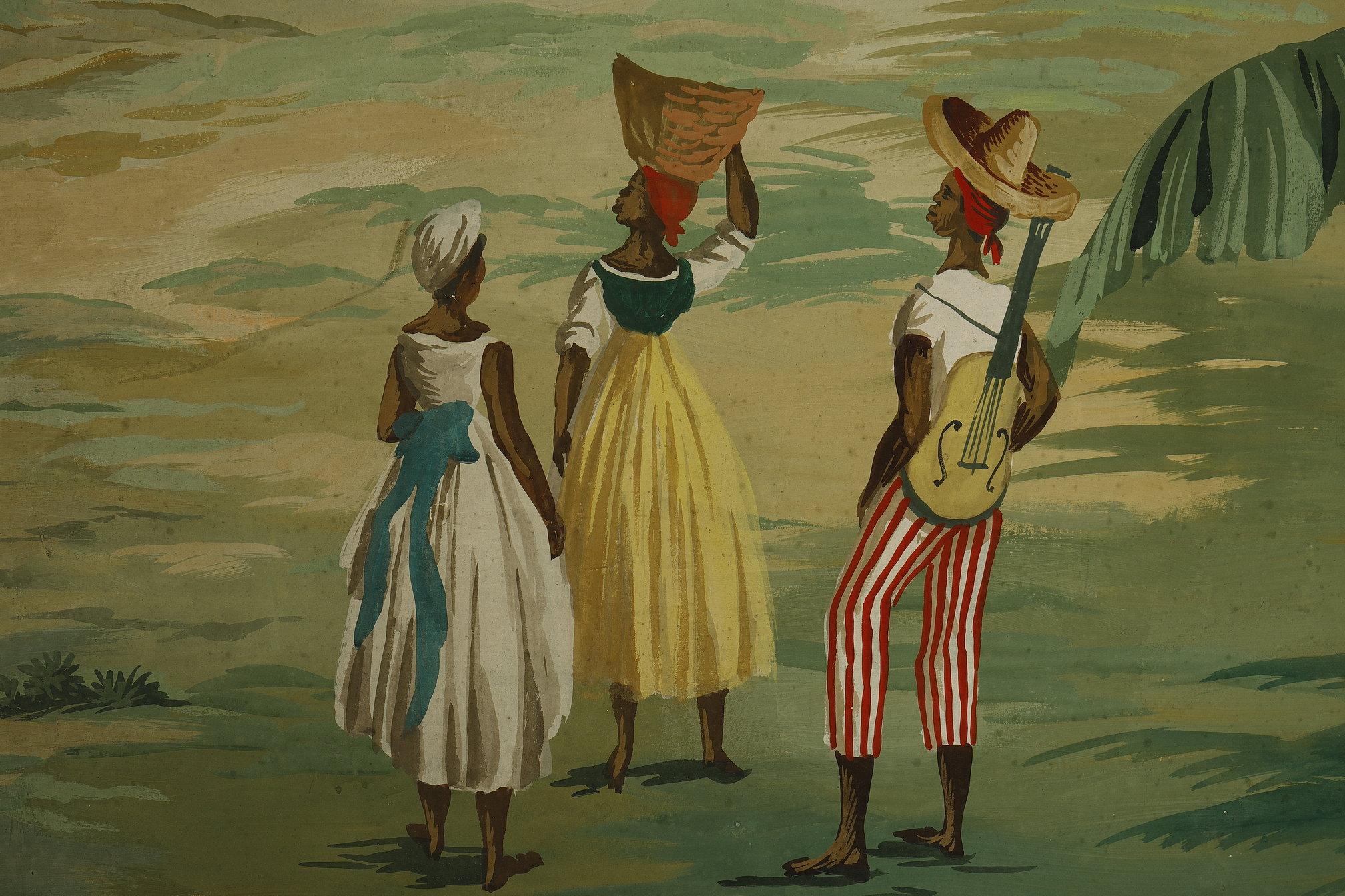 Panneau de papier peint panoramique, scène exotique dans le style Zuber en vente 4