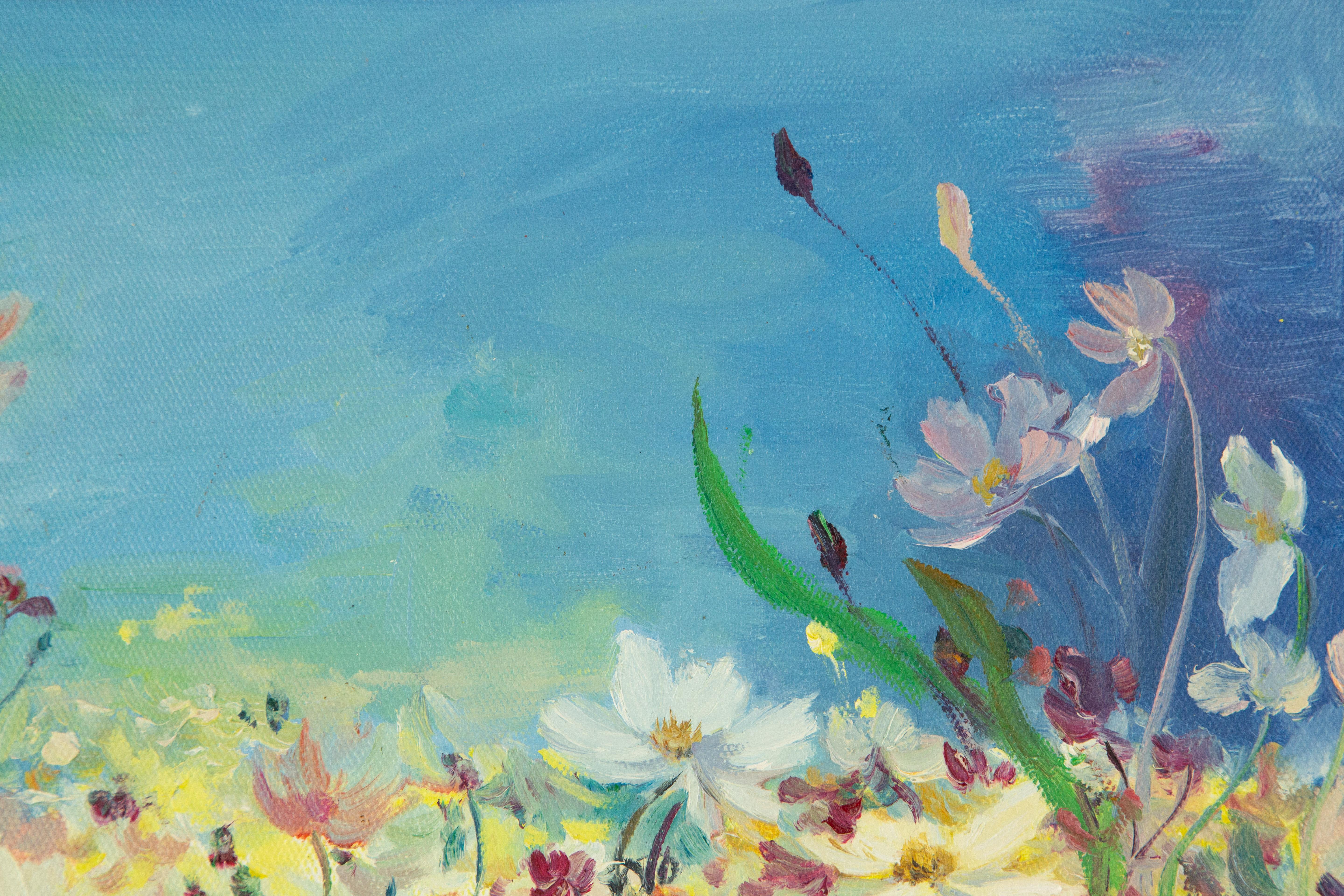  Titel: Meer der Blumen
 Medium: Öl auf Leinwand
 Größe: 15,5 x 20,5 Zoll
 Rahmen: Einrahmungsmöglichkeiten vorhanden!
 Zustand: Das Gemälde scheint in ausgezeichnetem Zustand zu sein.
 Hinweis: Dieses Gemälde ist nicht aufgespannt.
 Jahr: 2000