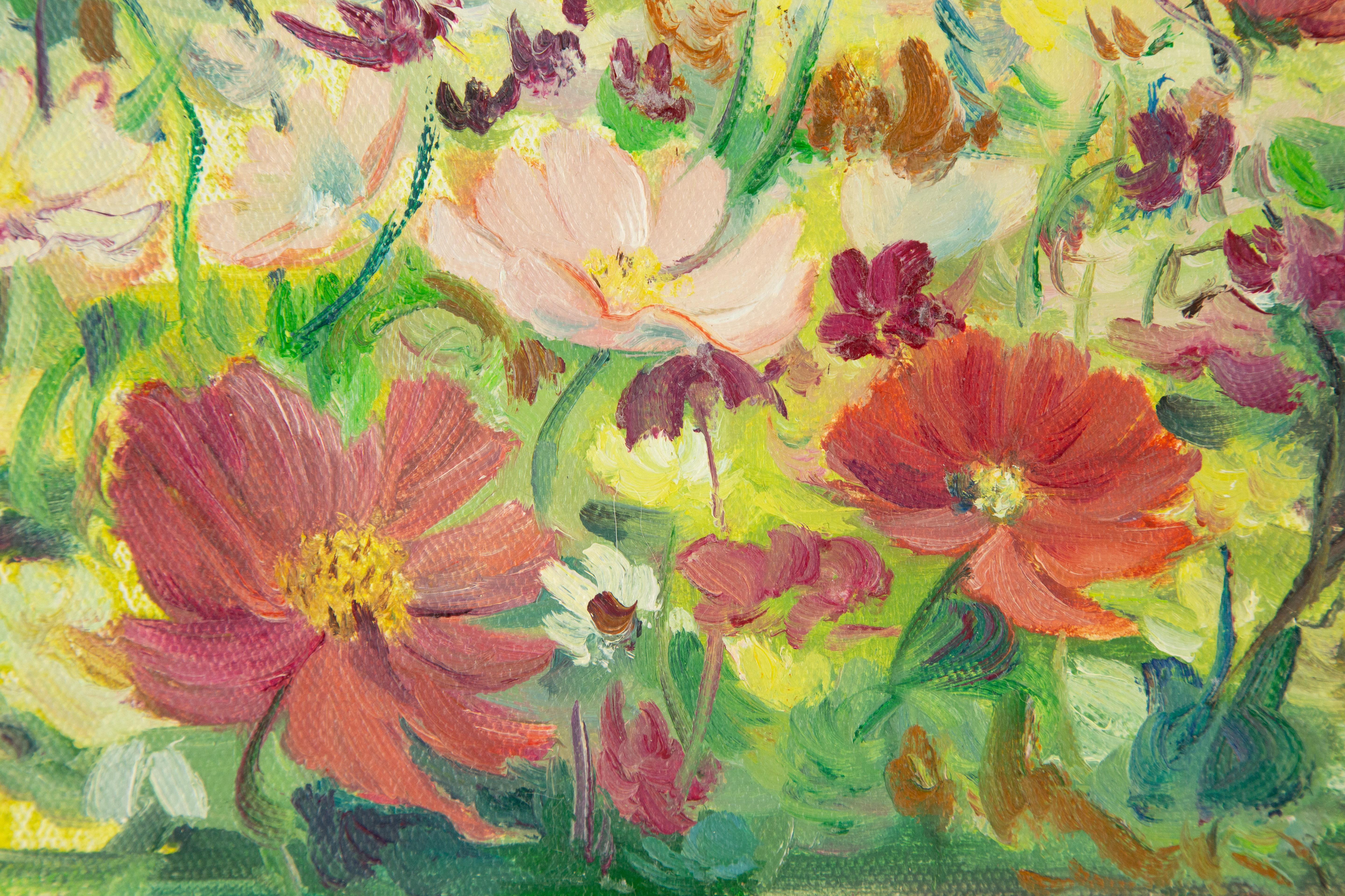 PanPanPan Wei, Blumengemälde, Original, Ölgemälde auf Leinwand, „Sea Of Flowers“ im Angebot 2