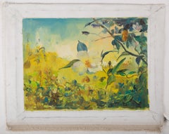 PanPan Wei Olio originale impressionista su tela "Sussurratore di fiori II"