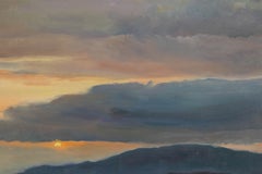Peinture à l'huile originale du paysage Panpan Wei « Sunset at Sea II »