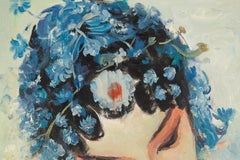 Panpan Wei Portrait Original Oil On Canvas "Peking opera actress"