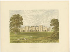 Panshanger Park, Hertfordshire, Antique Morris Woodblock Print, circa 1870