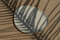 Panshu Dinner Plate Handmade White Stoneware Matt Glaze Organic Form, In Stock