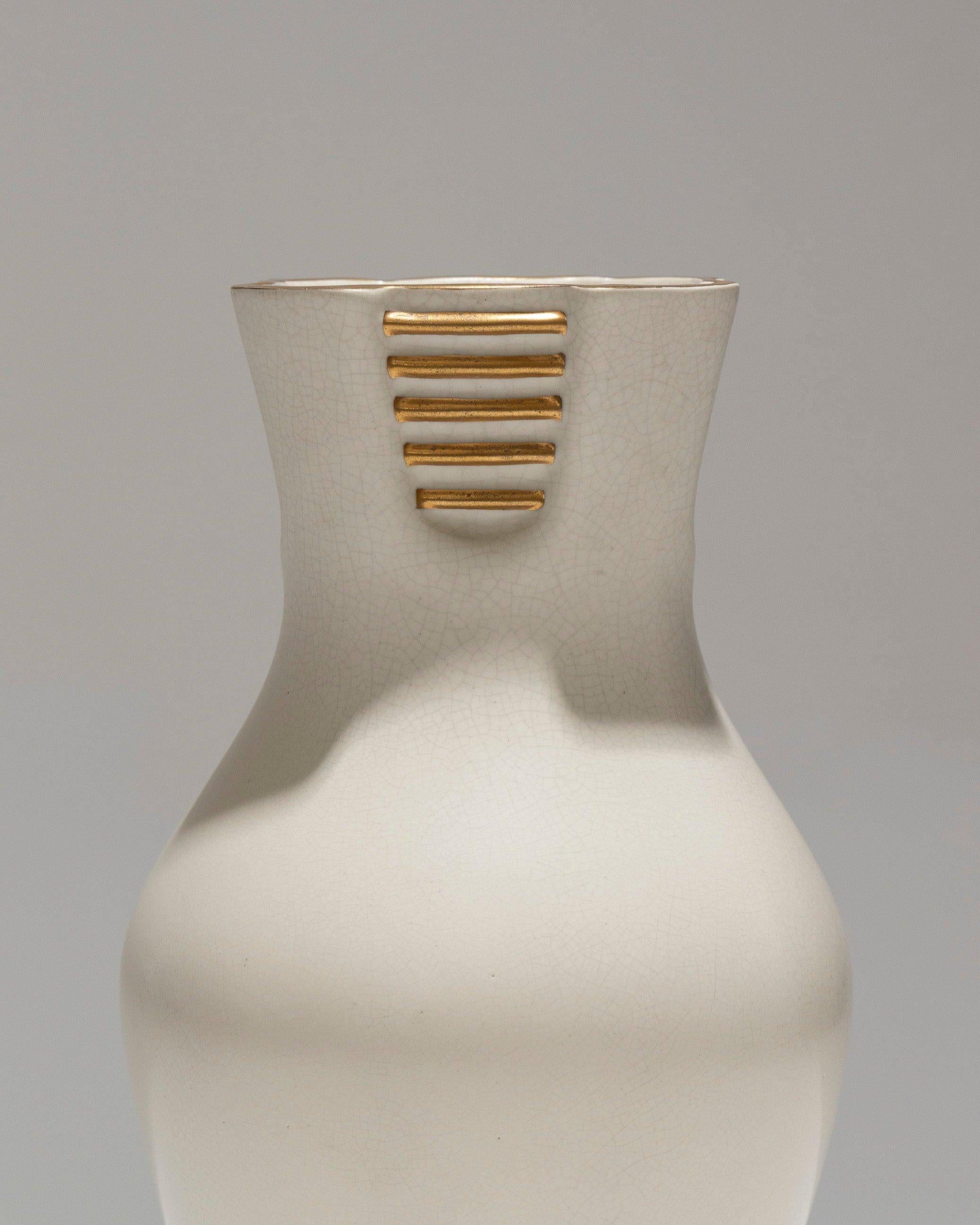 Vaso Pansu in ceramica bianca, A. Richard Ginori, anni '40 In condizioni buone in vendita a PARIS, FR
