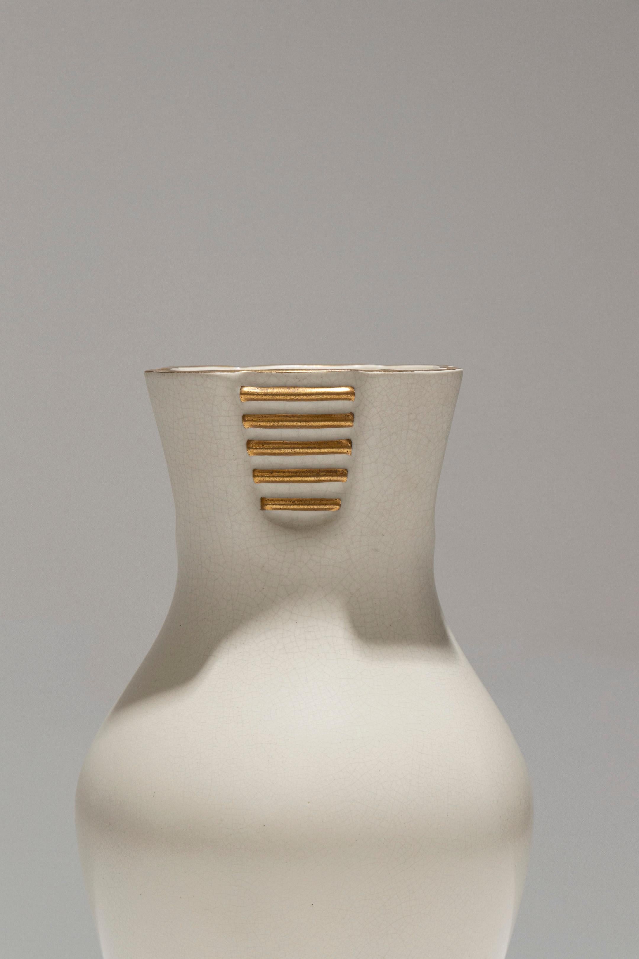 Pansu-Vase aus weißer Keramik, Richard-Ginori, 1940er Jahre (20. Jahrhundert) im Angebot