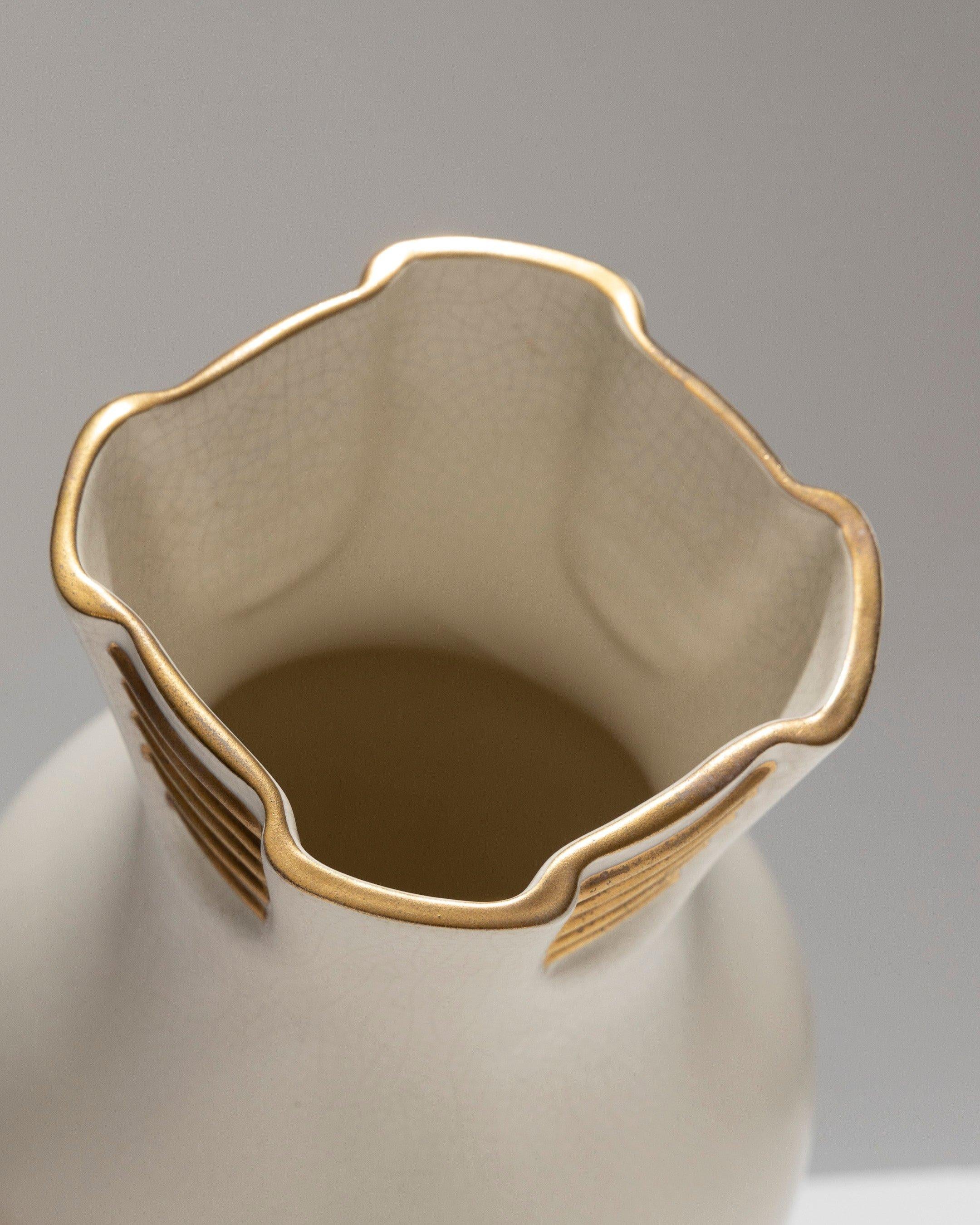 XX secolo Vaso Pansu in ceramica bianca, A. Richard Ginori, anni '40 in vendita