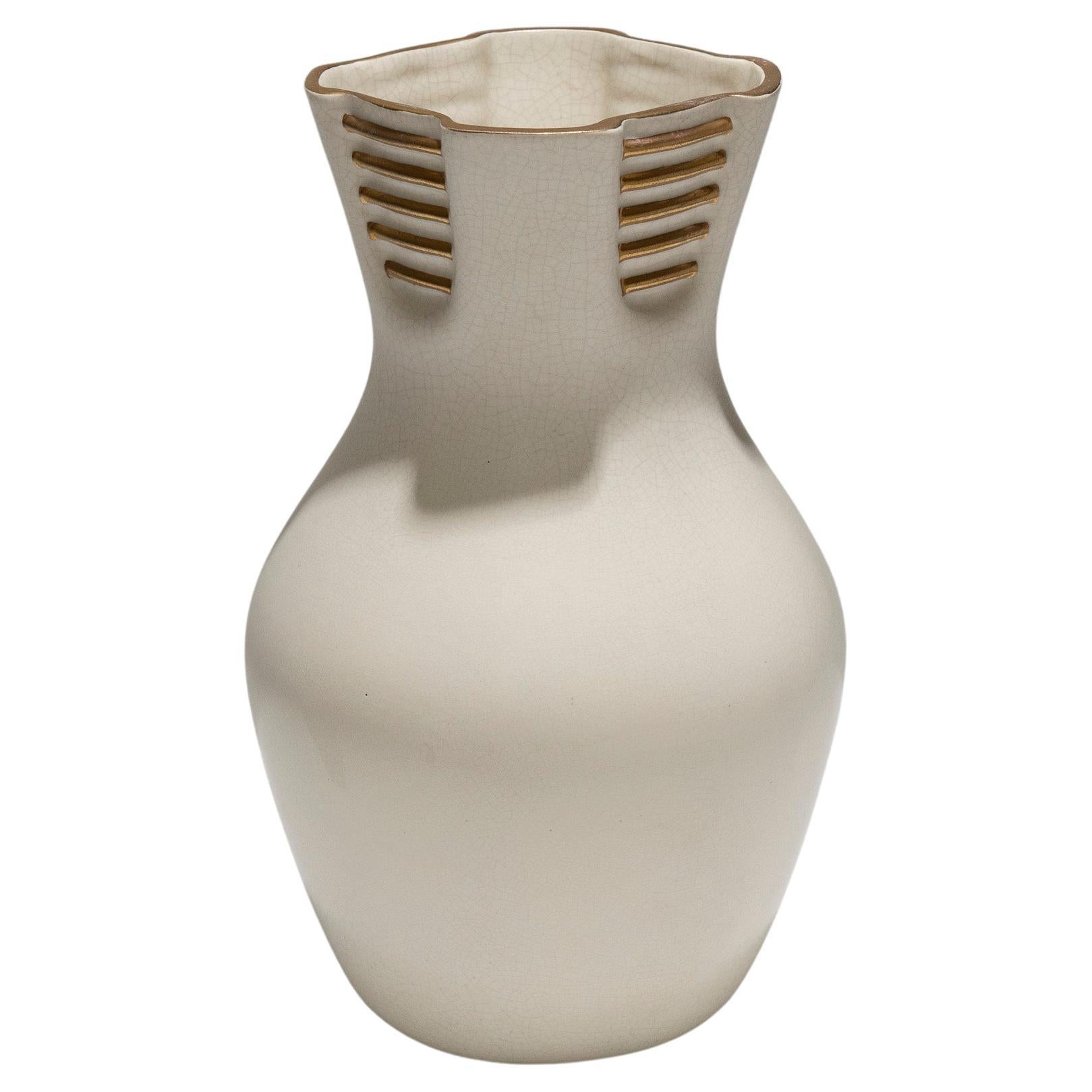 Pansu-Vase aus weißer Keramik, Richard-Ginori, 1940er Jahre im Angebot