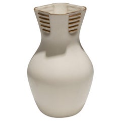 Vintage Pansu Vase In White Ceramic, Richard-Ginori, 1940s