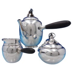 Pansy by Gorham Sterling Silver Coffee Set 3pc Coffee Sugar Creamer