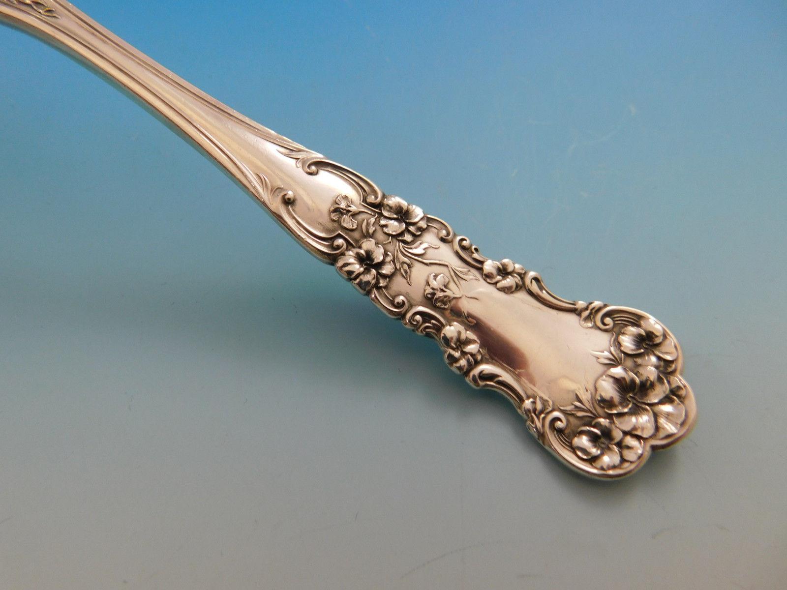 20th Century Pansy by International Sterling Silver Flatware Service for 8 Set 50 Pcs Dinner