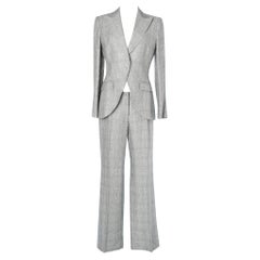 Pant suit in wool and linen Pince of Wales fabrics Dolce & Gabbana 