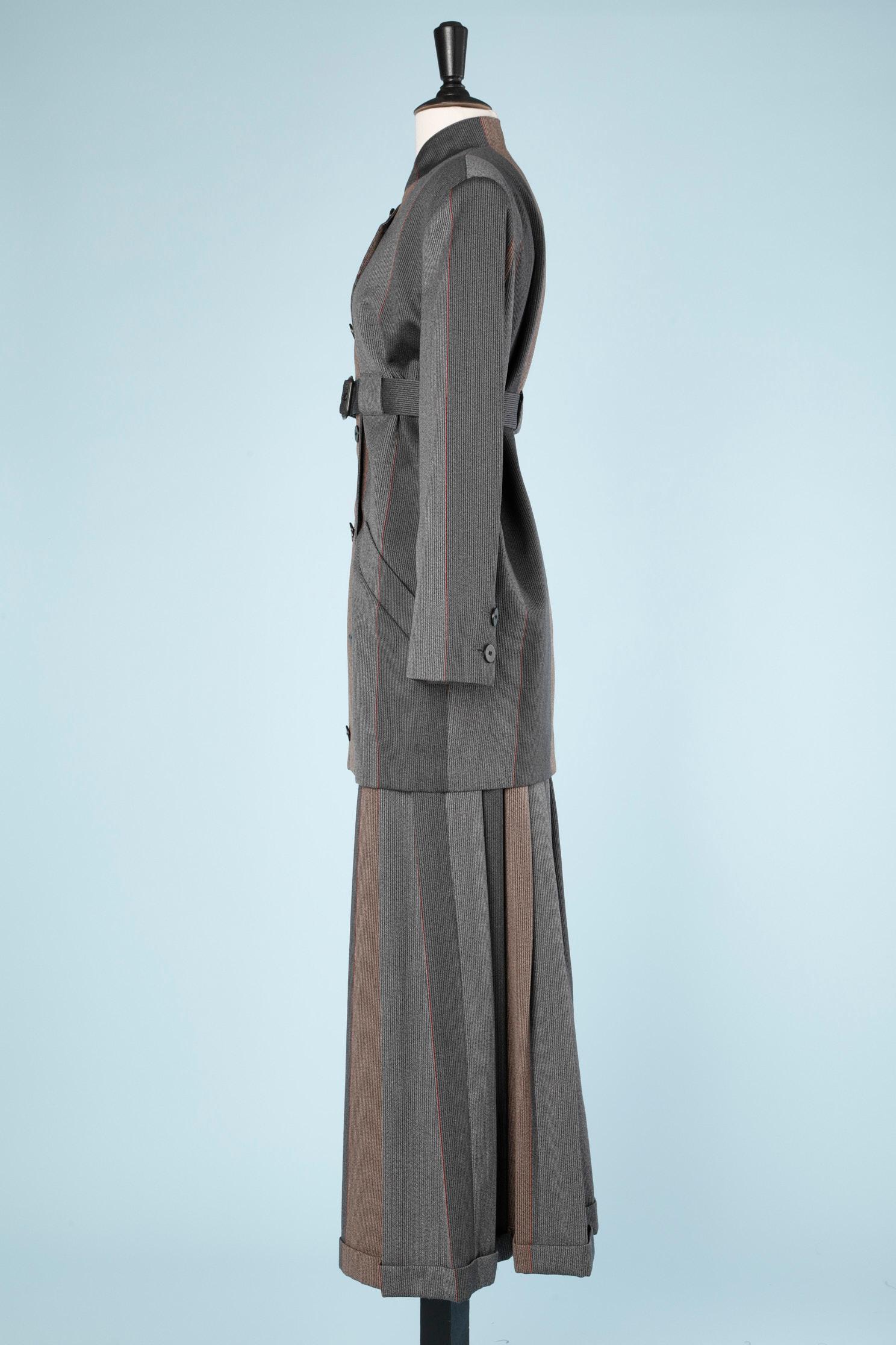 Pant suit with high waisted belt and pleated wild trouser Chantal Thomass  3