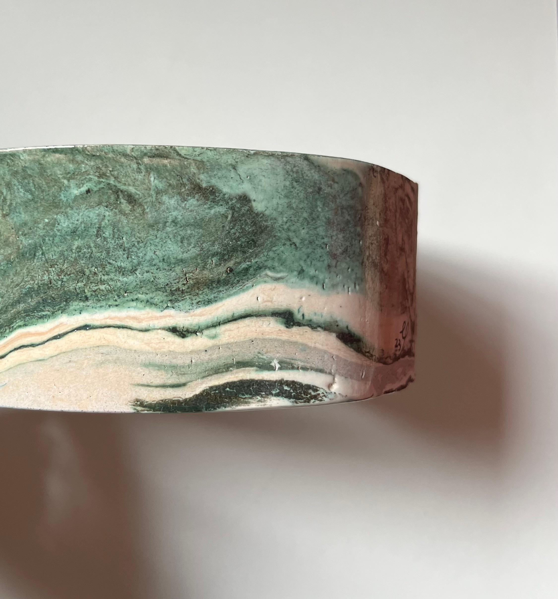 PANTA REI . (non)vaso cerchio  in ceramica con argille recuperate For Sale 1