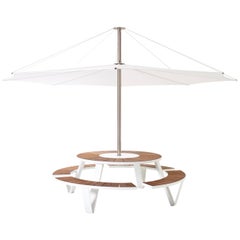 Pantagruel Picnic Table with Inumbra Parasol Design by Extremis