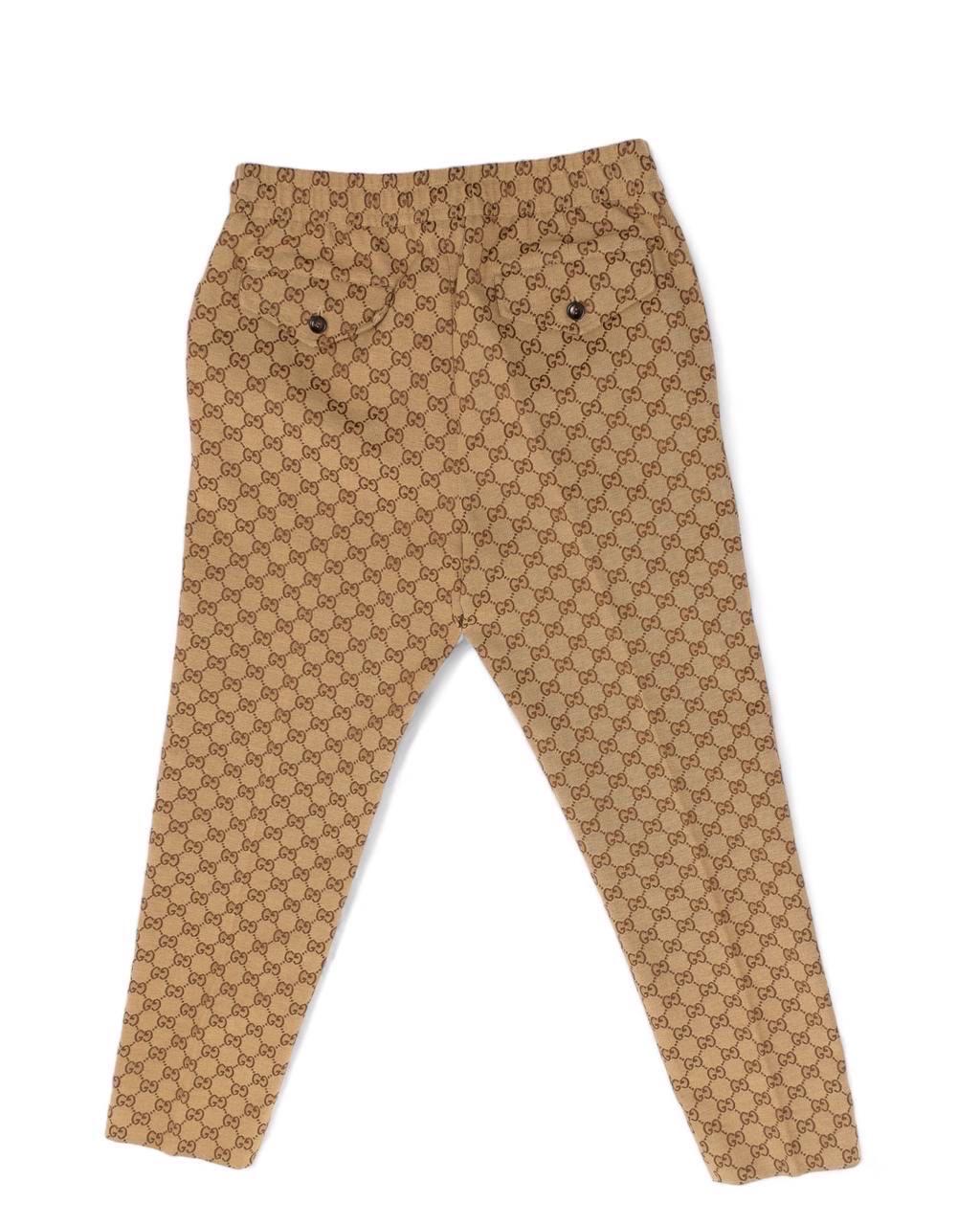 Pantalone Gucci GG Supreme Beige in vendita 1