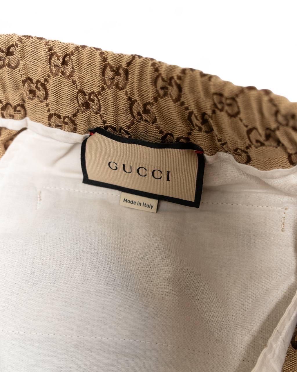 Pantalone Gucci GG Supreme Beige in vendita 5