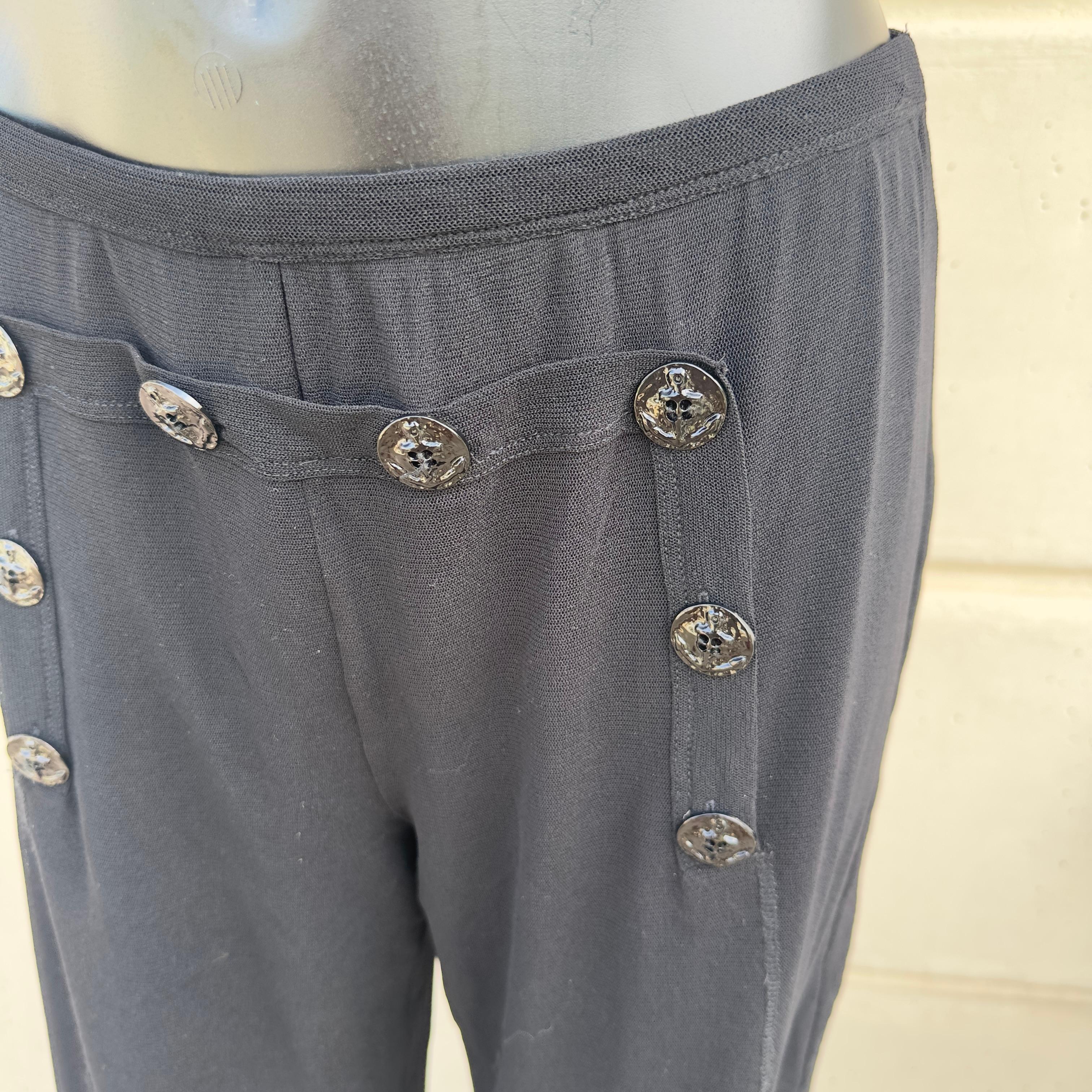 Black Pantalone Jean Paul Gaultier effetto trasparente