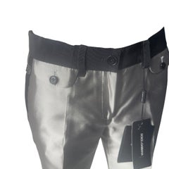 Dolce & Gabbana Runway Silk Pants, New with Tag, 2000 Collection