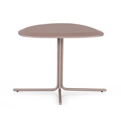 Couchtisch in Schokoladenoptik mit 20-Zoll-Platte und Metallbeinen - Pantê Line