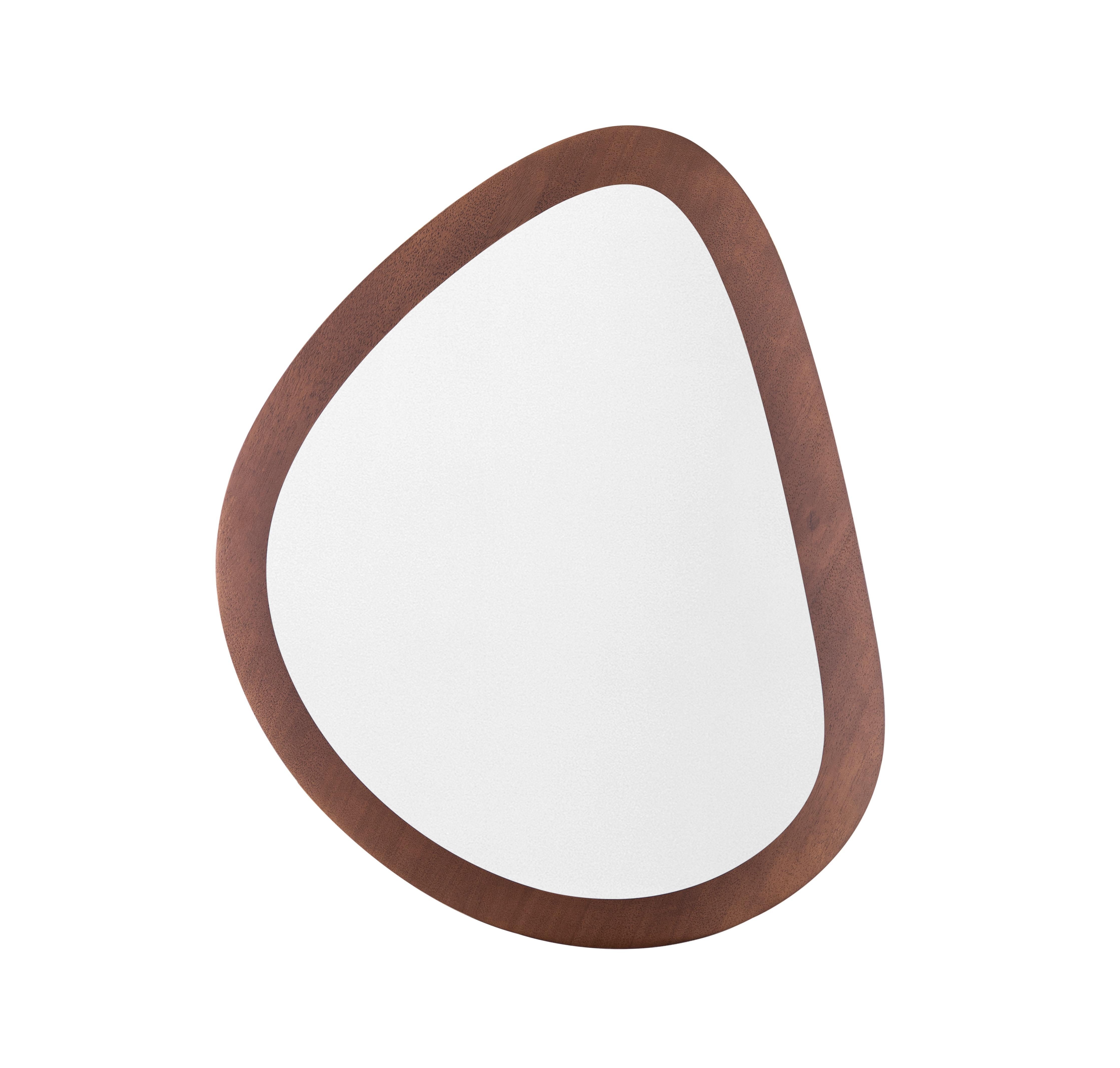 Contemporary Pante Mirror in Walnut Wood Finish, Set of 4 For Sale
