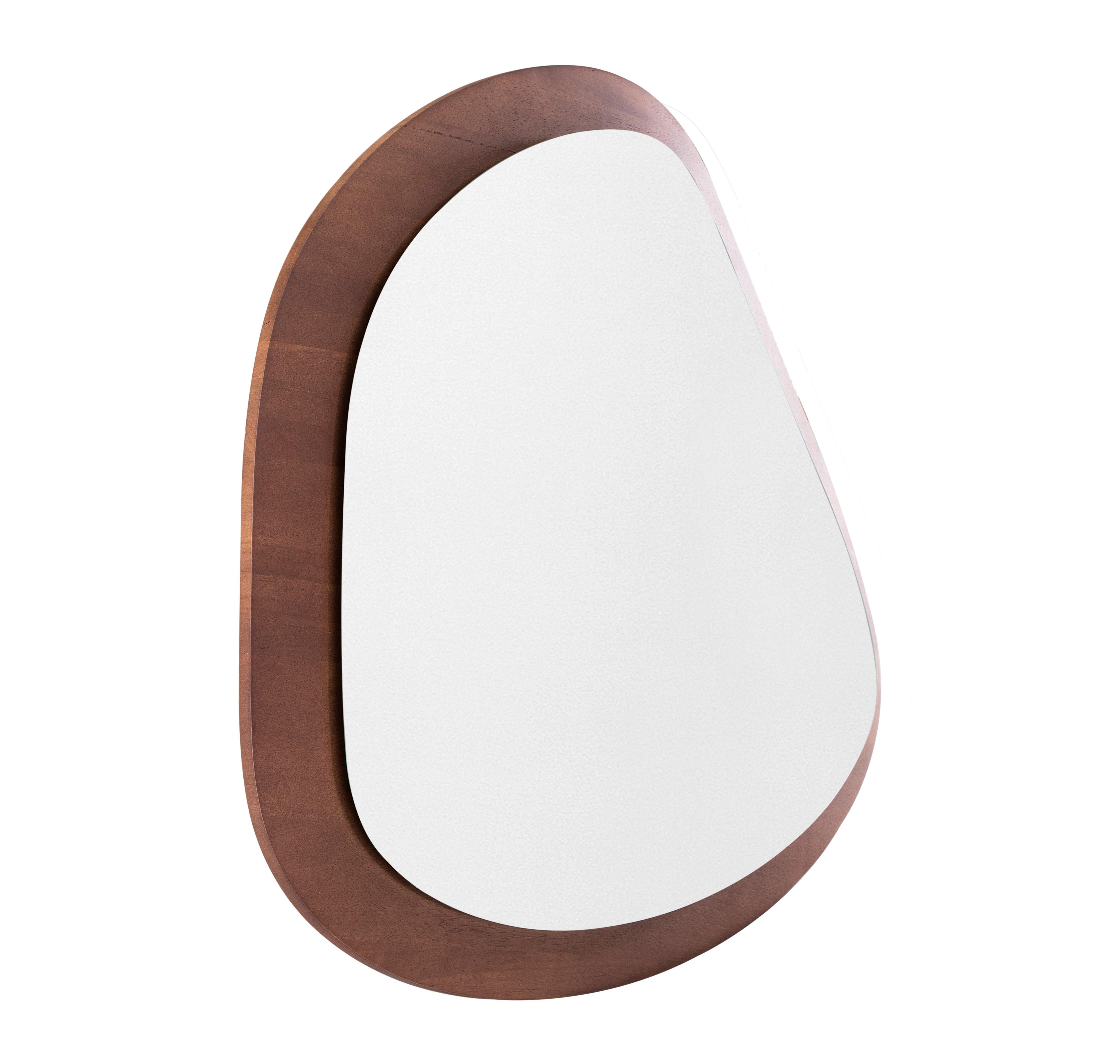 Pante Mirror in Walnut Wood Finish, Set of 4 For Sale 3