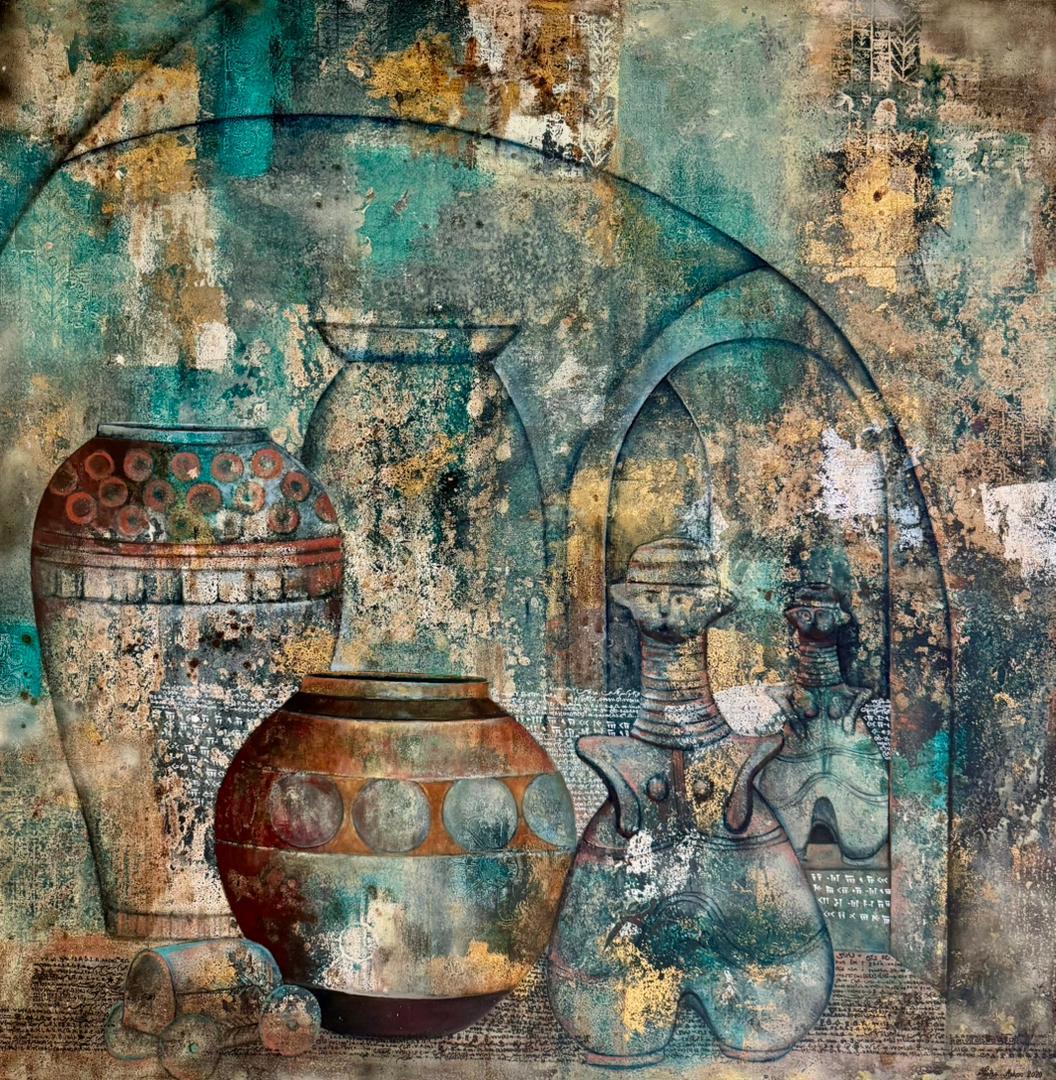 Arch of Fortune - Gemälde, Mischtechnik auf Leinwand