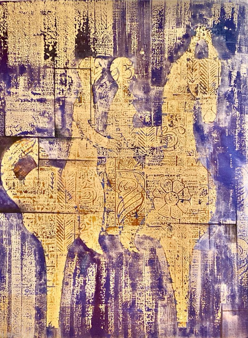 Timeless Love Riders - Gemälde, Mischtechnik auf Leinwand