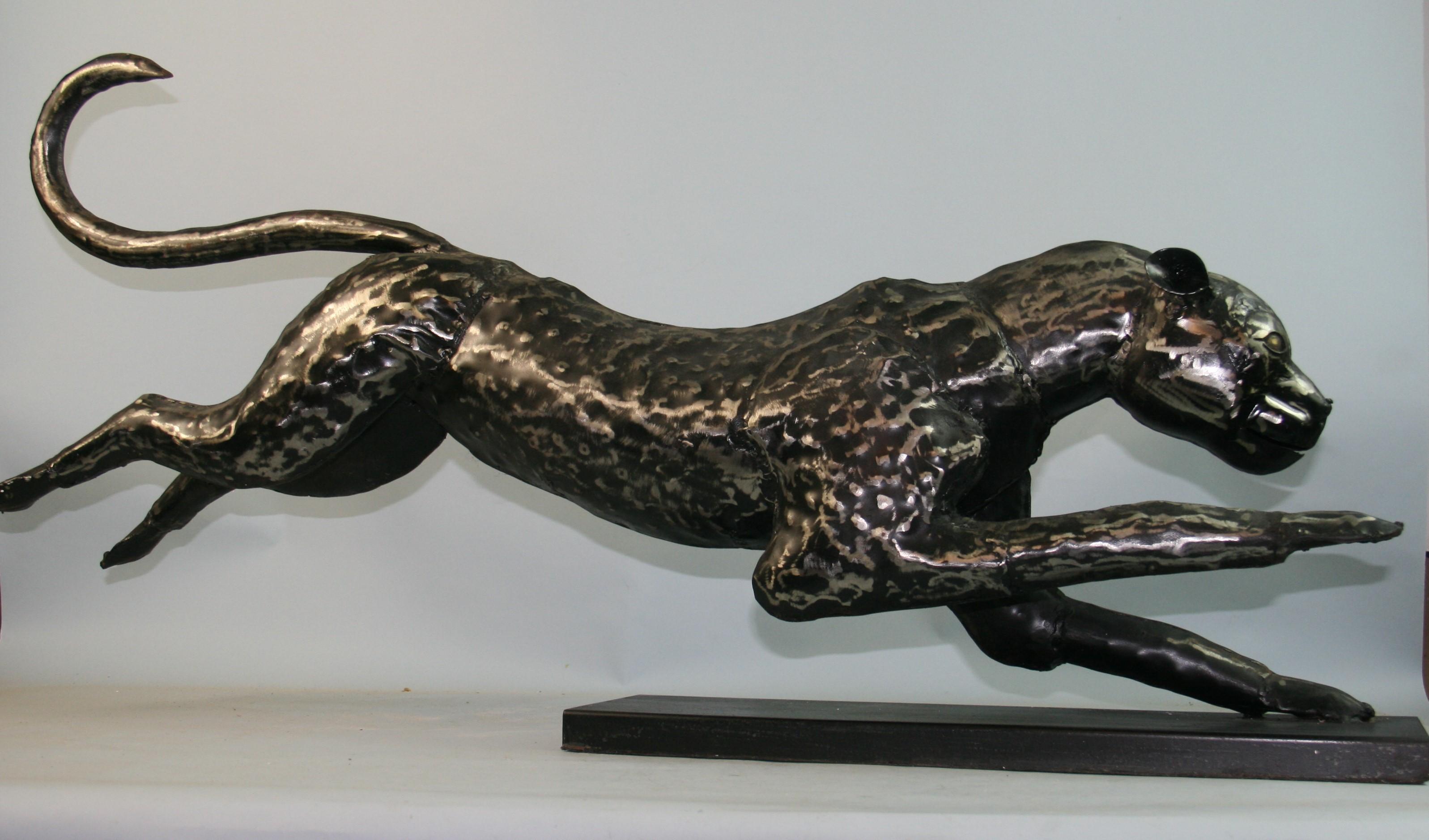 Panter Large Scale Metal Sculpture For Sale 1