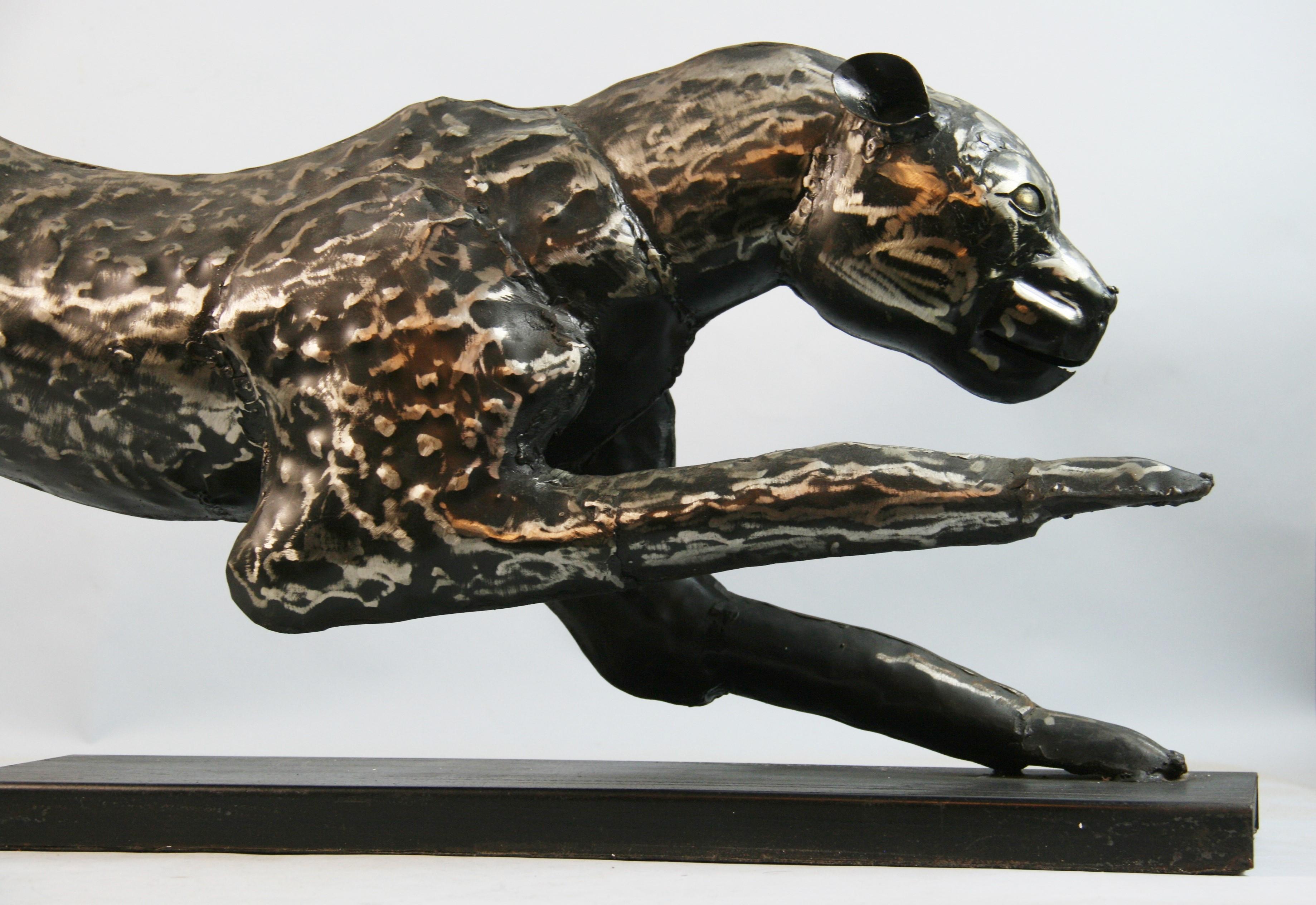 Panter Large Scale Metal Sculpture For Sale 2
