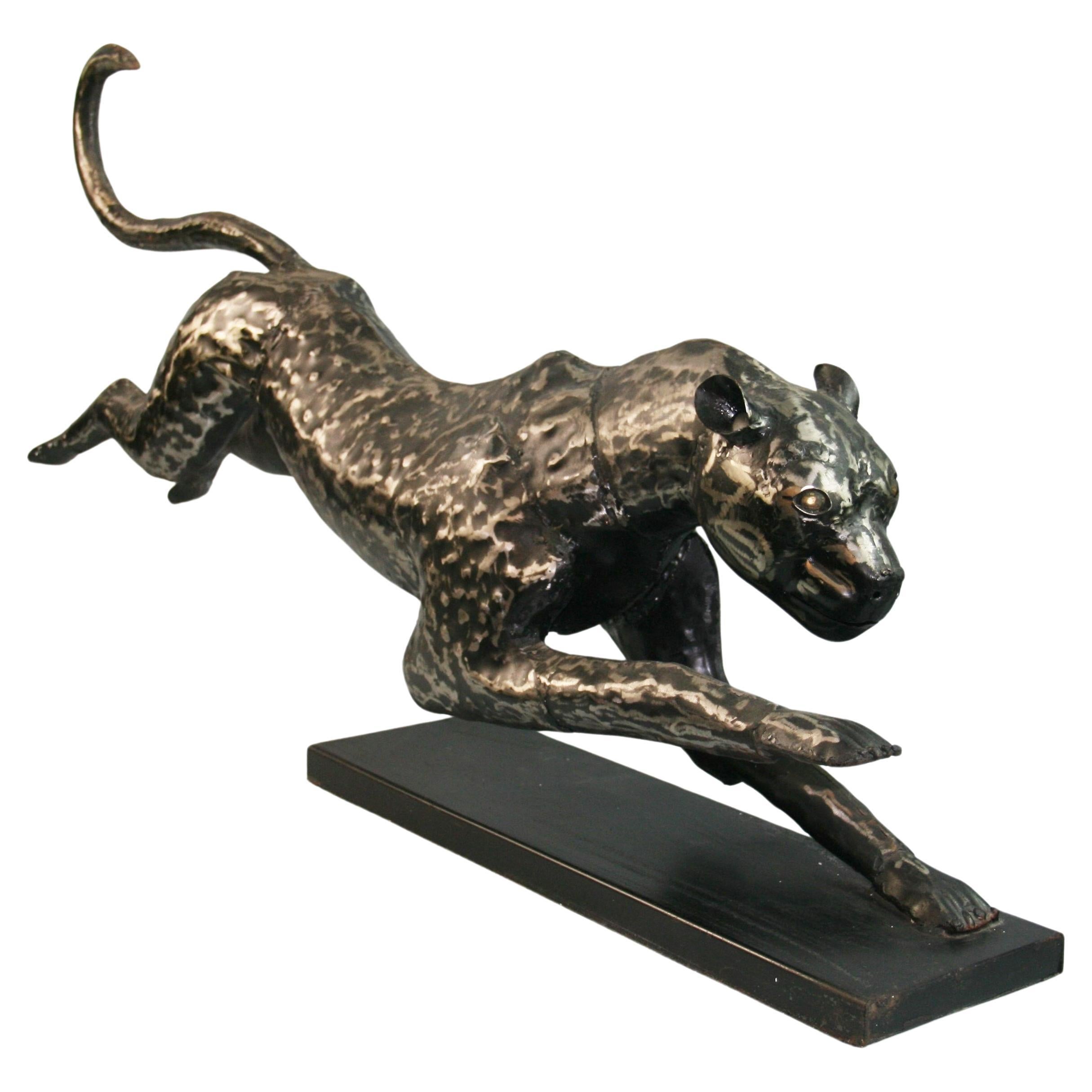 Panter Large Scale Metal Sculpture For Sale