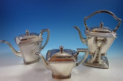 Pantheon by International Sterling Silver Tea Set of 5-Piece with Tray