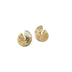 Pantheon Dome Gold Plated Silver Earrings by CoRo Jewels