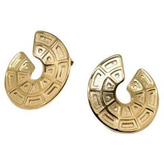 Pantheon Dome Gold Plated Silver Earrings by CoRo Jewels