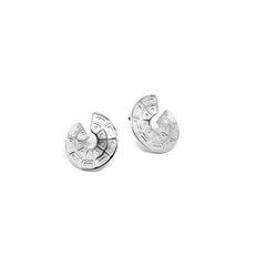 Contemporary Pantheon Dome Silver Stud Earrings, Italy by CoRo Jewels