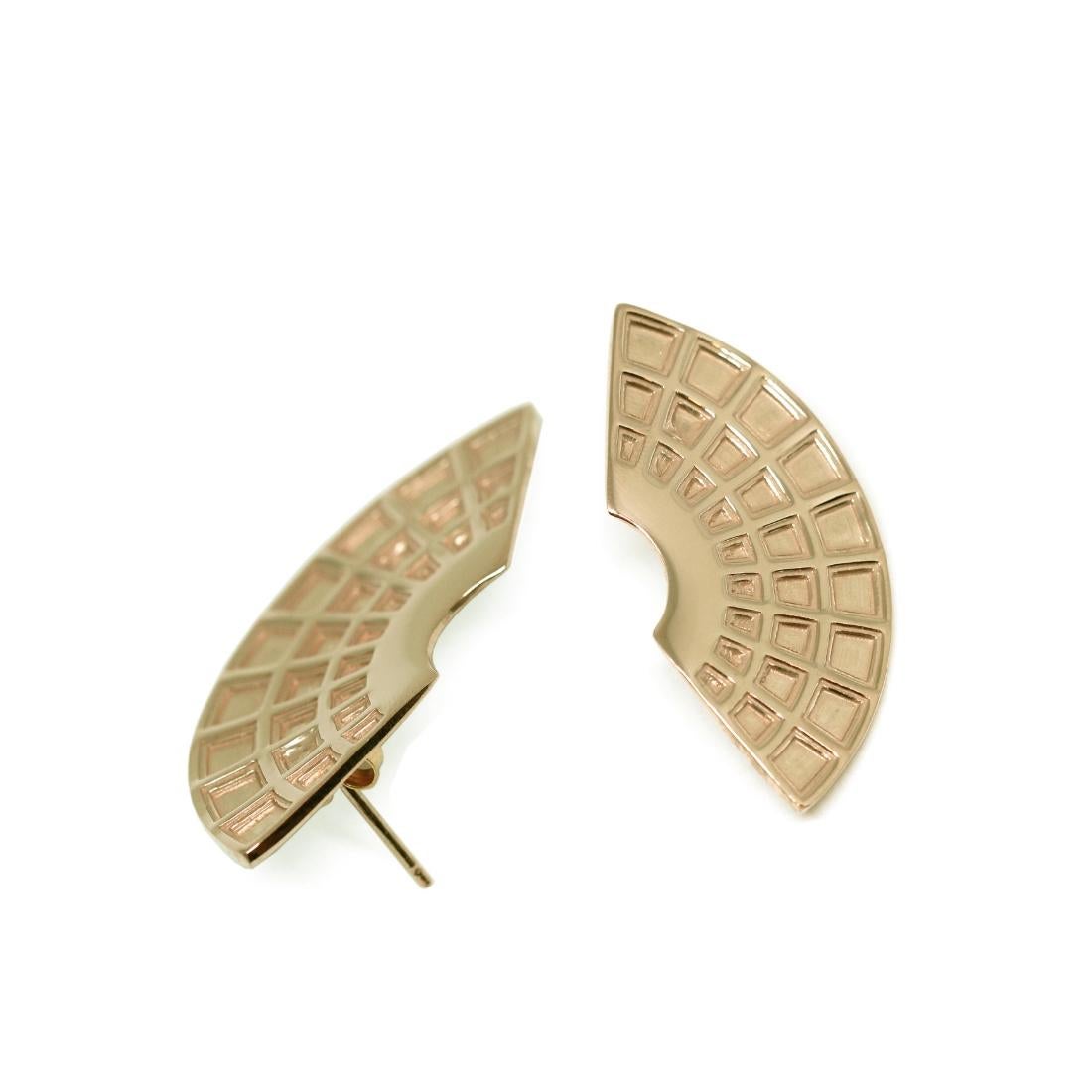 Pantheon Orecchini Gold Plated Silver Earrings by CoRo Jewels For Sale