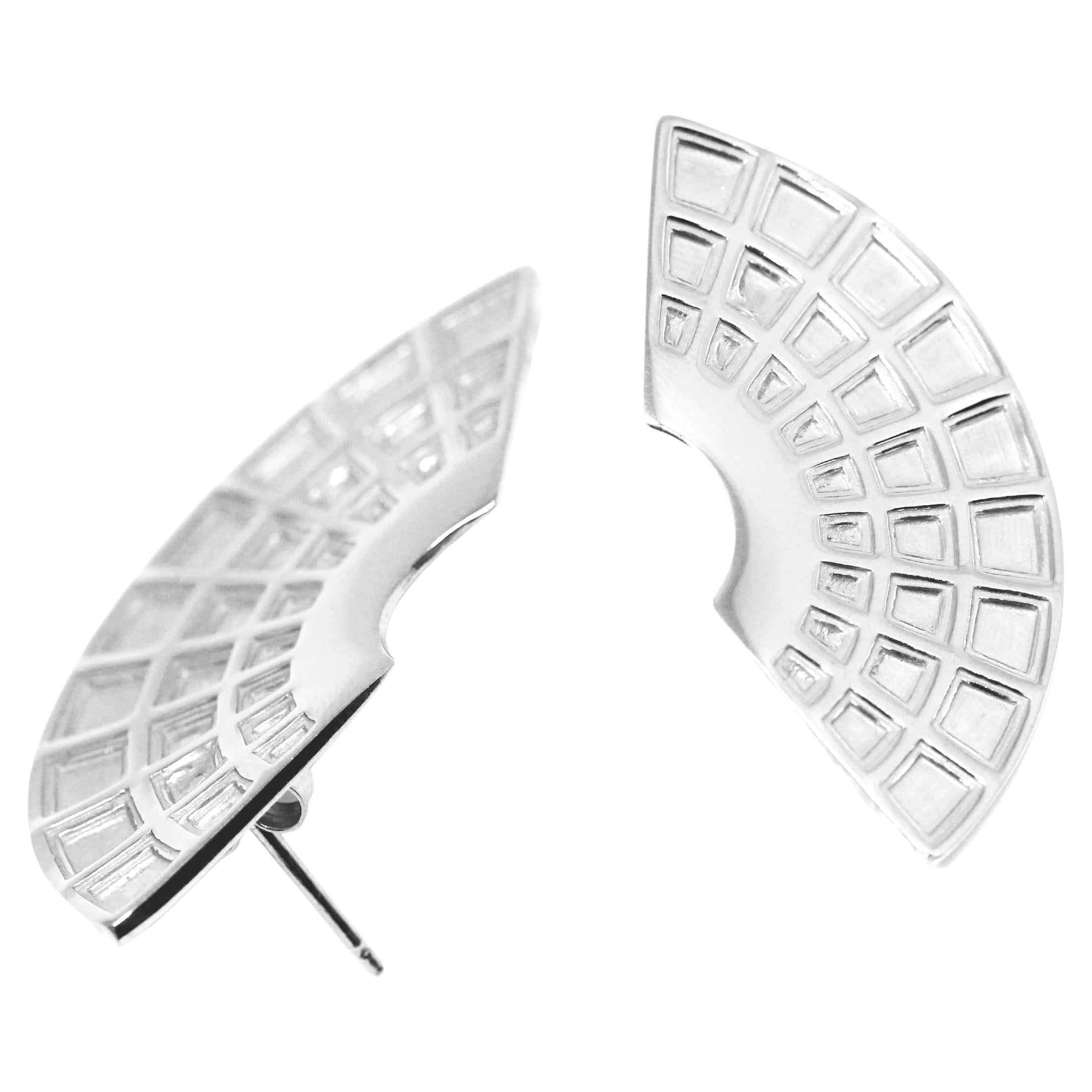 Pantheon Orecchini Silver Earrings by CoRo Jewels For Sale