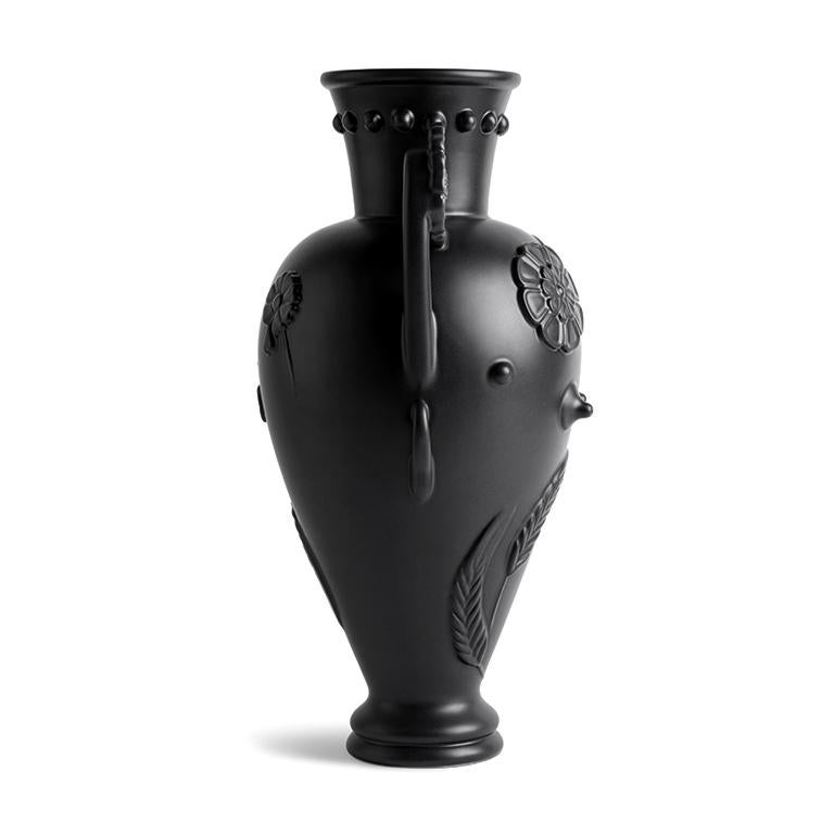 European Pantheon Persephone Vase - Black For Sale