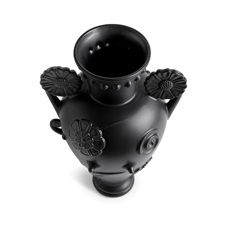 Contemporary Pantheon Persephone Vase - Black For Sale