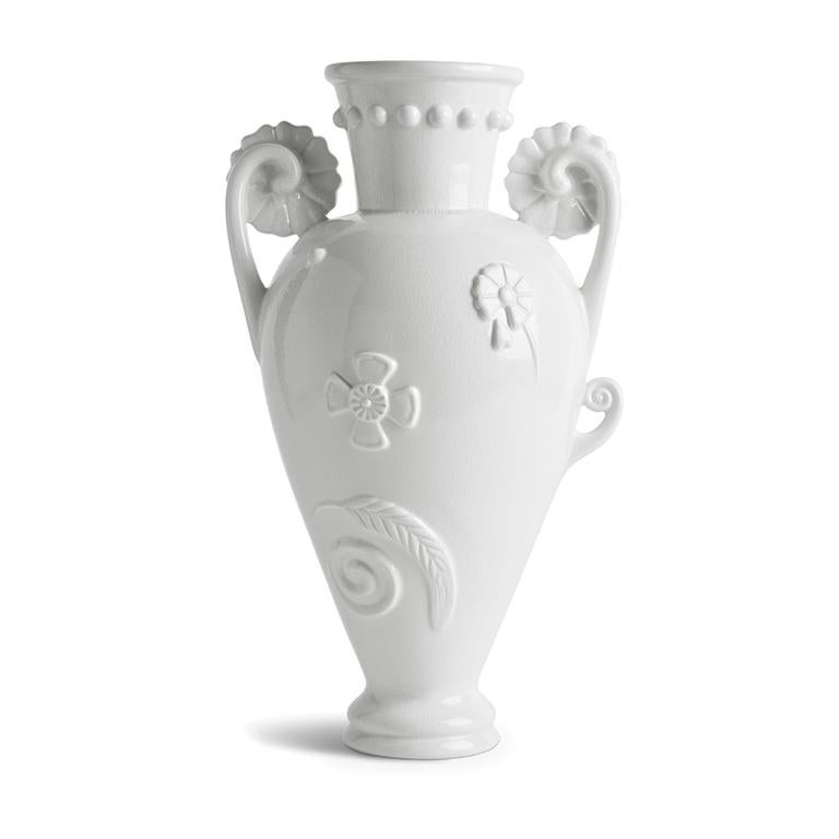European Pantheon Persephone Vase - White For Sale