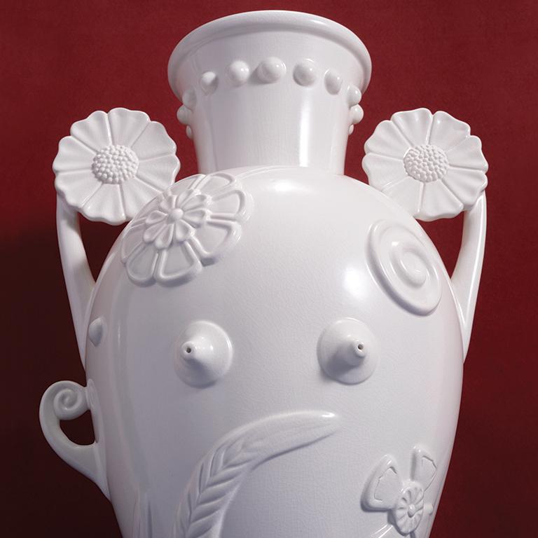 Contemporary Pantheon Persephone Vase - White For Sale