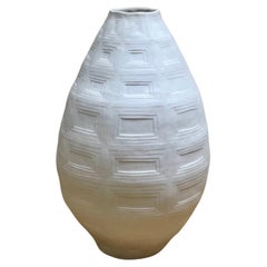 Pantheon vase 2, handmade porcelain vase white with handcrafted texture
