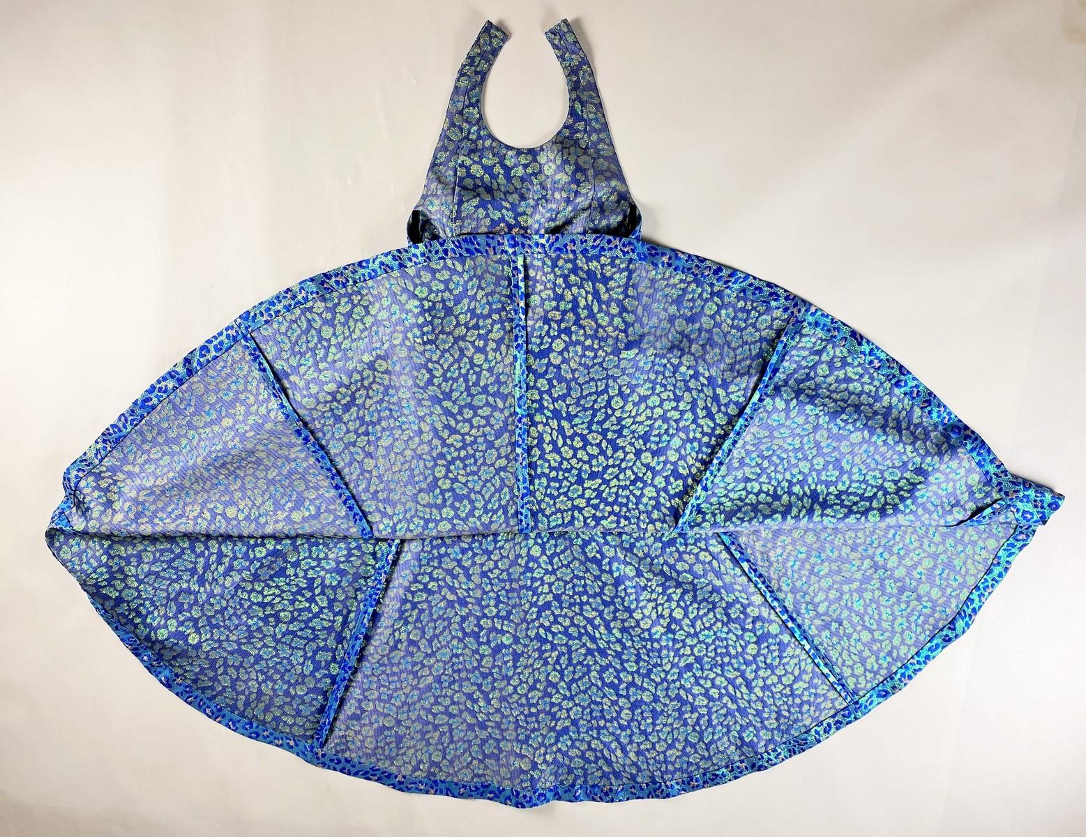 Panther blue lurex dress by Maria Grazia Chiuri for Christian Dior Pre-fall 2021 For Sale 10