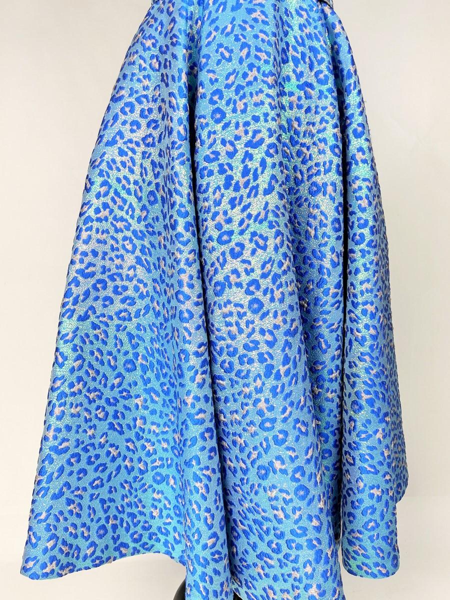 Panther blue lurex dress by Maria Grazia Chiuri for Christian Dior Pre-fall 2021 For Sale 1
